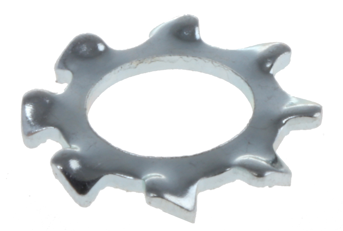 Bright Zinc Plated Steel External Tooth Lock Washer, M5