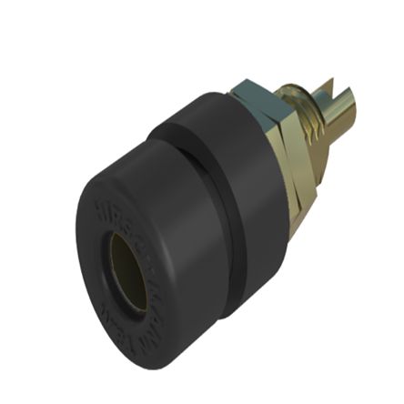 Hirschmann Test & Measurement Yellow Female Banana Connector, 4 mm Connector, M6 Thread, Solder Termination, 32A, 60V
