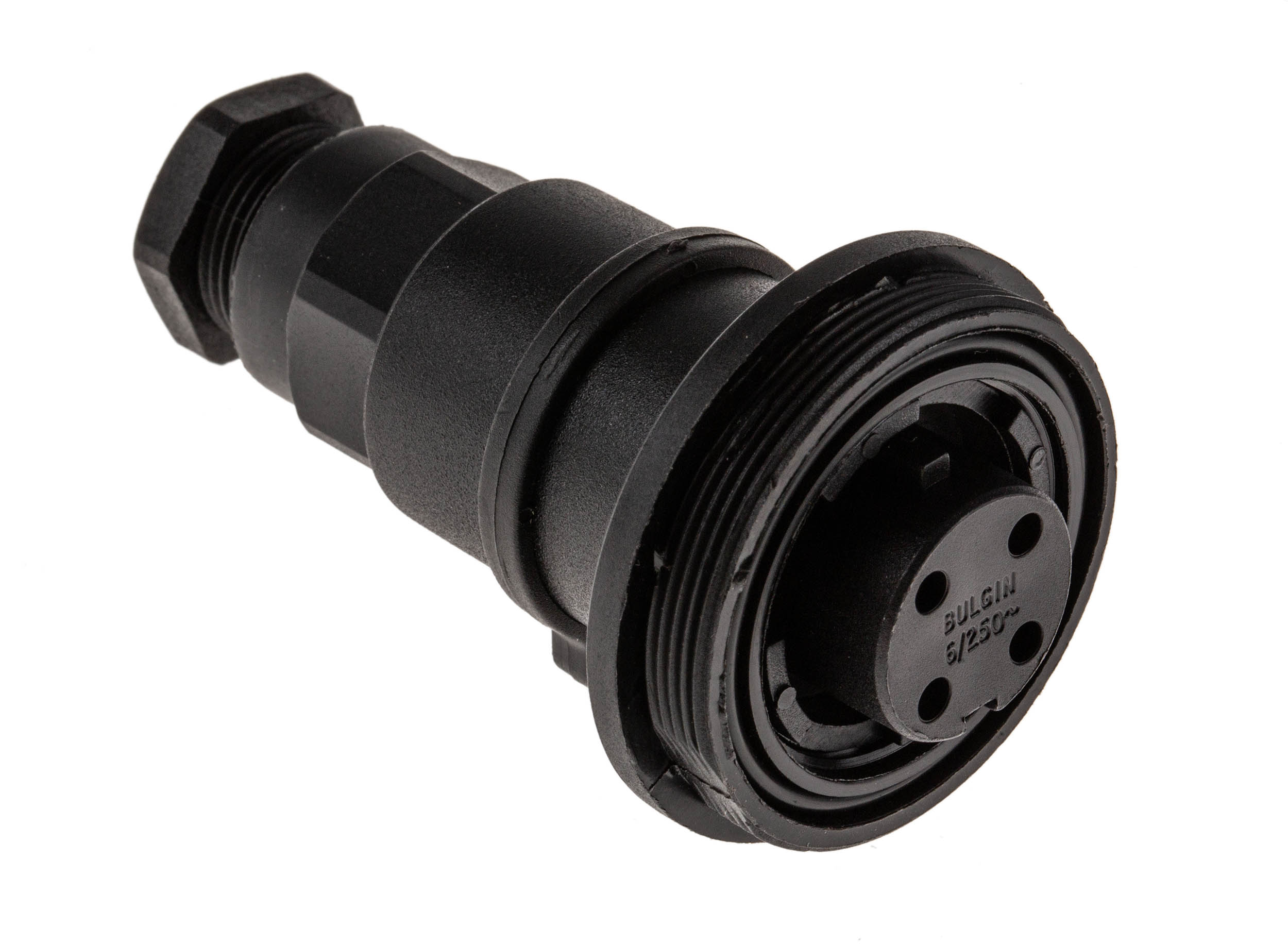 Bulgin Circular Connector, 4 Contacts, In-Line, Standard Connector, Socket, Female, IP68, Standard Buccaneer Series