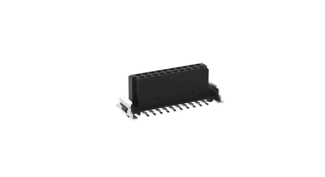 ERNI SMC Series Surface Mount PCB Socket, 20-Contact, 2-Row, 1.27mm Pitch