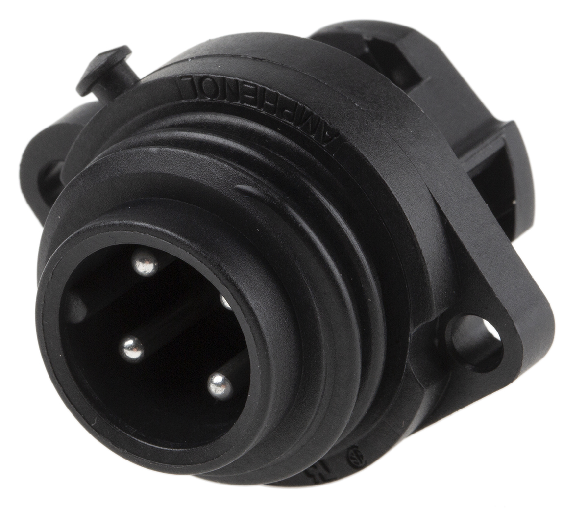Amphenol Industrial Circular Connector, 3 Contacts, Panel, Standard Connector, Plug, Male, IP67, Ecomate M Series