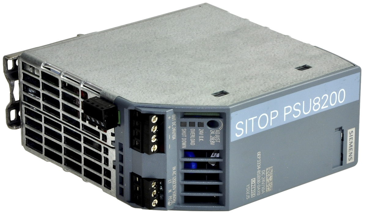 Siemens SITOP PSU8200 Switched Mode DIN Rail Power Supply, 120 → 230V ac ac Input, 24V dc dc Output, 10A Output,