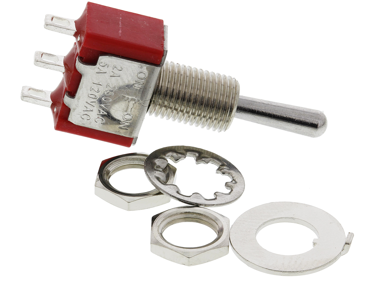 RS PRO Toggle Switch, Panel Mount, On-Off-On, SPDT, Solder Terminal