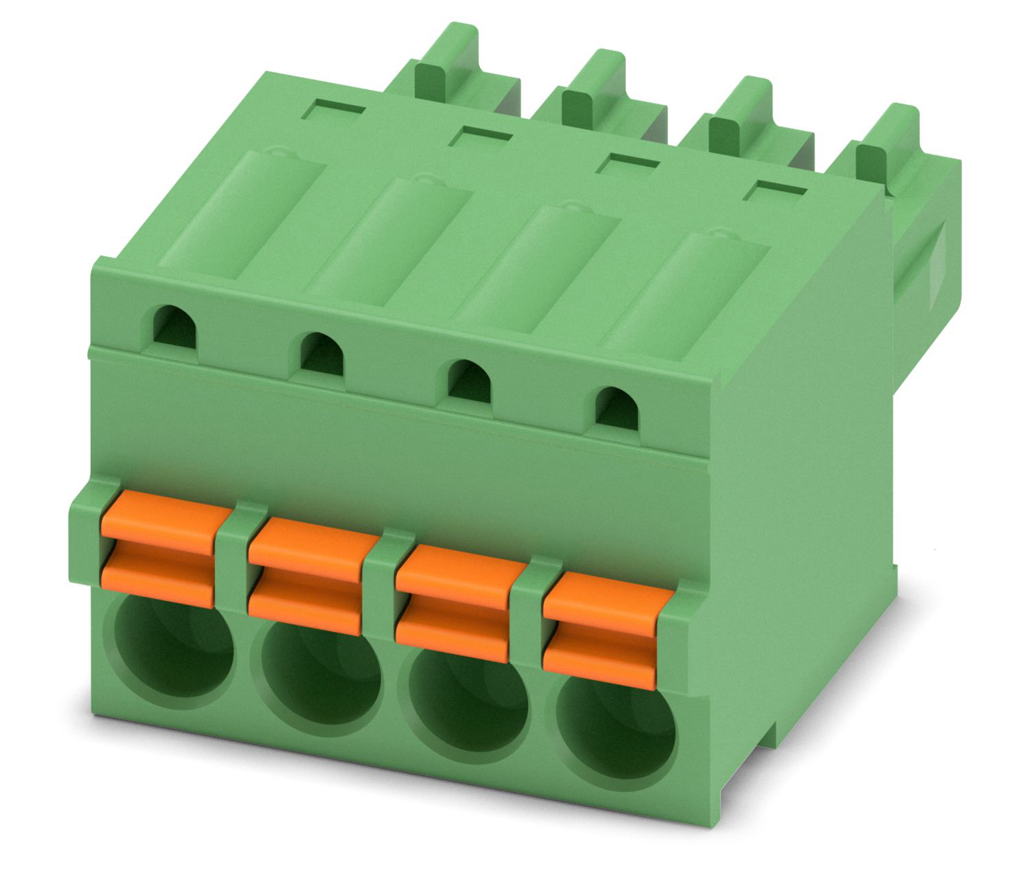 Phoenix Contact, 3.81mm Pitch, FK-MCP 1.5/ 4-ST-3.81, 4 Way, , Pluggable Terminal Block, Plug, Cable Mount, Spring Cage