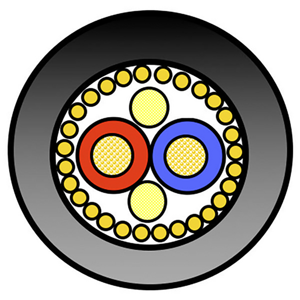 Belden70040 Series 2 Core Microphone Cable, 0.22 mm² CSA Unscreened, 6.1mm od, 100m, Black