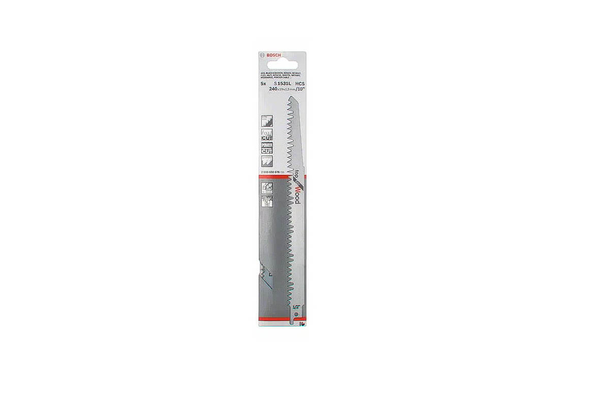 Bosch, 8 → 14 Teeth Per Inch 150mm Cutting Length Reciprocating Saw Blade, Pack of 5