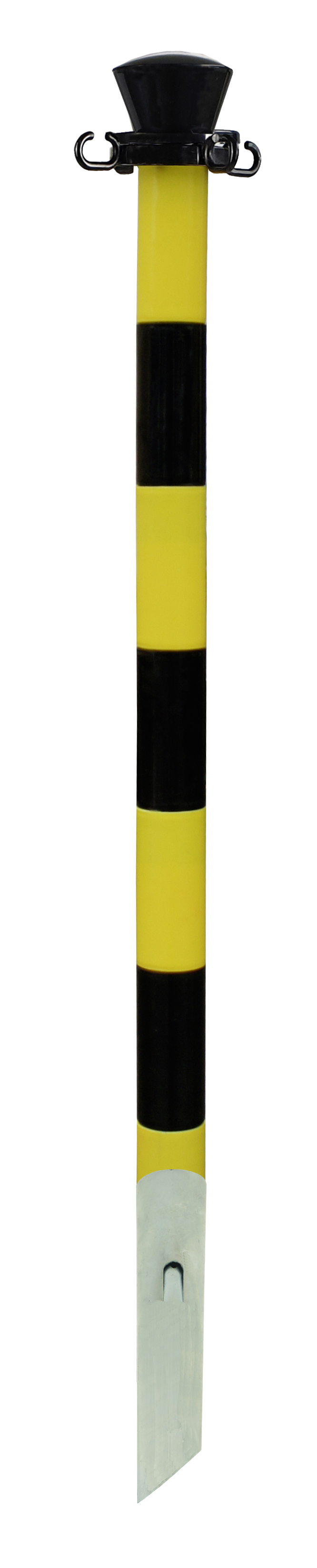 Viso Black & Yellow Plastic Barrier Post