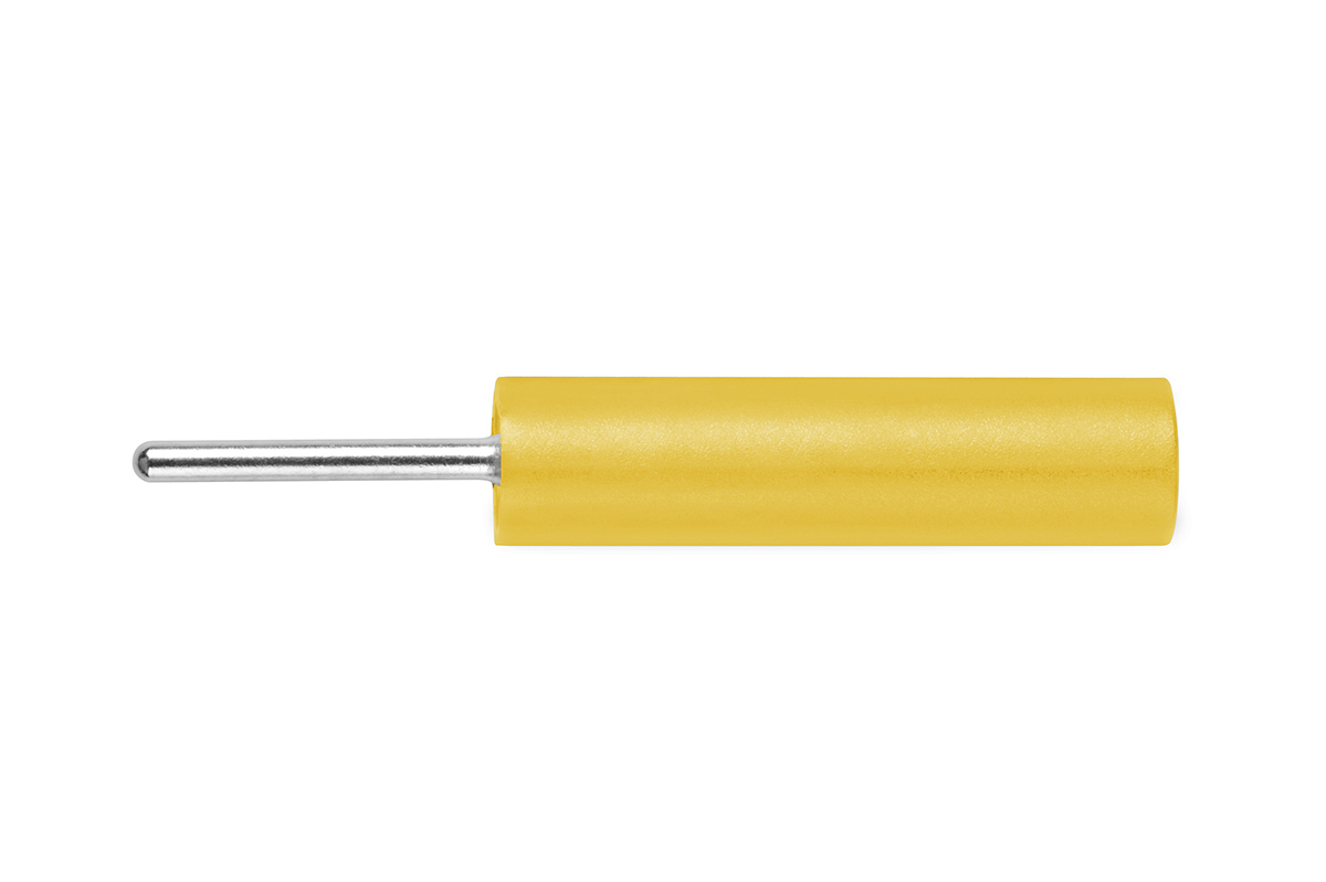 Schutzinger Yellow Female Banana Socket, 4 mm Connector, PC Pin Termination, 20A, 1000V, Nickel Plating