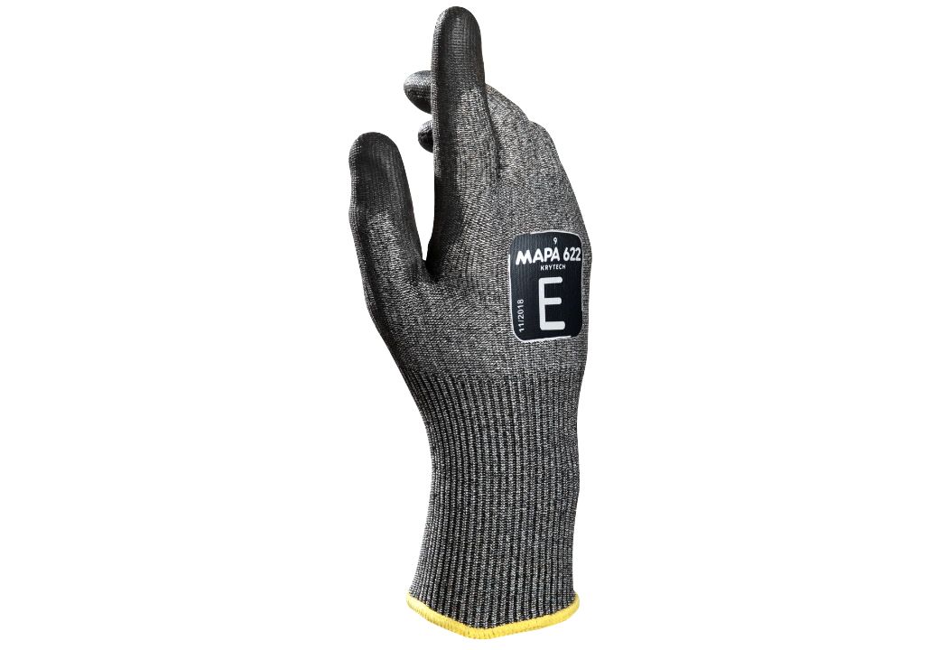 Mapa KRYTECH 622 Black, Grey High Density Polyethylene Polyurethane Work Gloves, Size 10, Polyurethane Coating