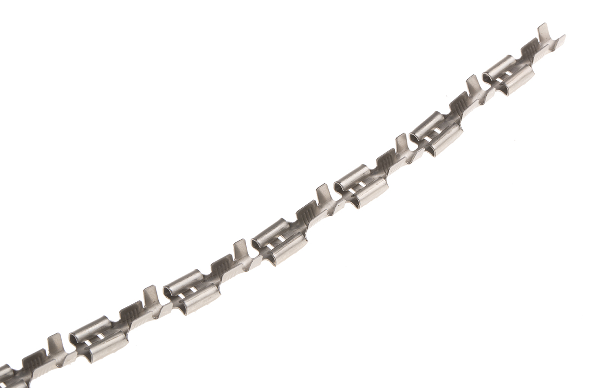 TE Connectivity FASTON .250 Uninsulated Female Spade Connector, Receptacle, 6.35 x 0.81mm Tab Size, 1mm² to 2.5mm²