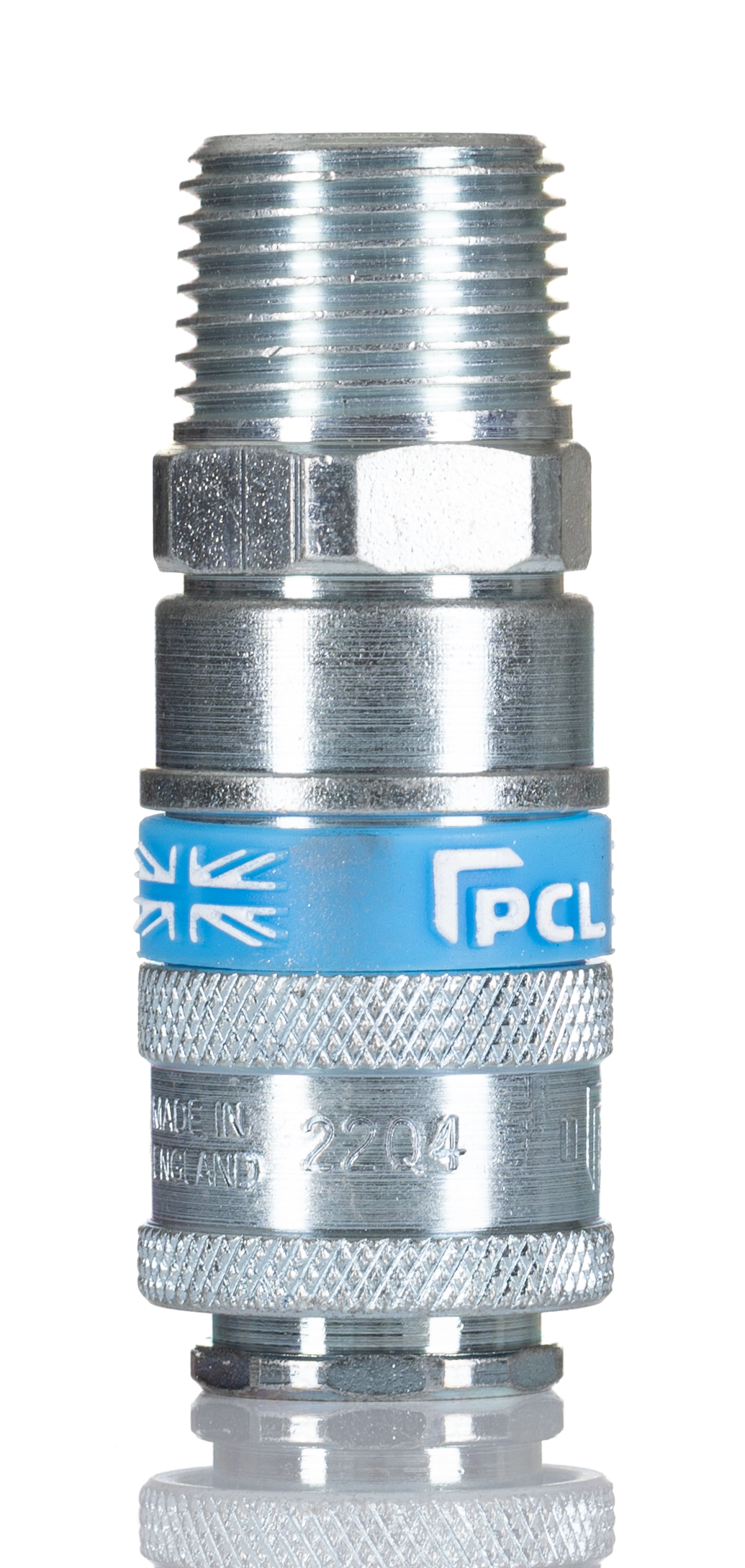 PCL Steel Male Pneumatic Quick Connect Coupling, R 1/2 Male Threaded