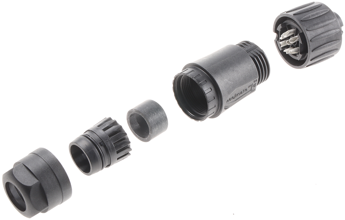 Amphenol Industrial Circular Connector, 6 Contacts, Cable, Standard Connector, Socket, Female, IP67, Ecomate M Series