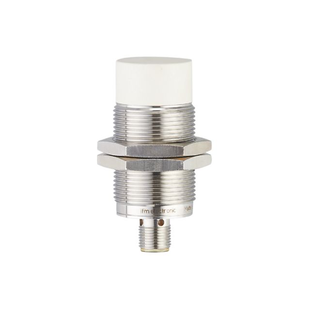 ifm electronic Inductive Threaded Barrel Proximity Sensor, M30, 22 mm Detection, PNP NC, 10 → 36 V dc