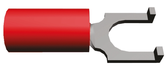 TE Connectivity PLASTI-GRIP Insulated Crimp Spade Connector, 0.26mm² to 1.65mm², 22AWG to 16AWG, M5 Stud Size PVC, Red