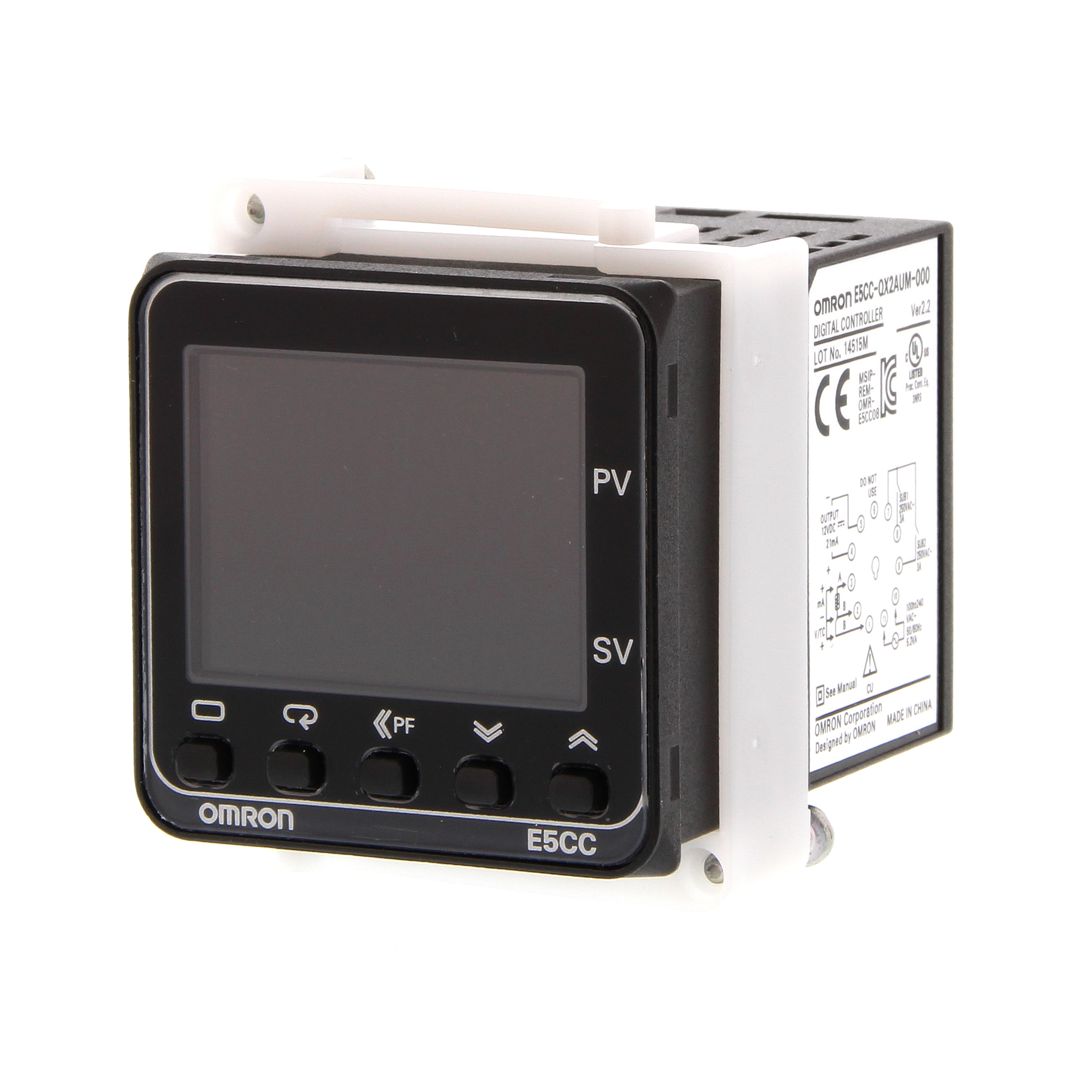 Omron E5CC Panel Mount PID Temperature Controller, 96 x 96mm 2 Input, 3 Output Relay, 100 → 240 V ac Supply Voltage