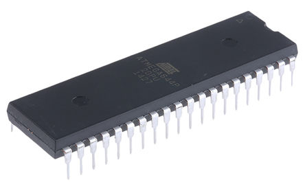 Microchip ATMEGA644P-20PU, 8 bit AVR, ATMEGA644P Microcontroller, 20 MHz, 64kB FLASH, 40-Pin PDIP