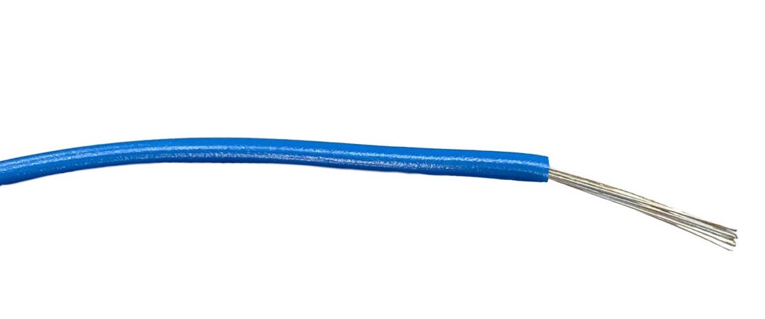 RS PRO Blue 0.75mm² Hook Up Wire, 18 AWG, 24/0.2 mm, 100m, PVC Insulation