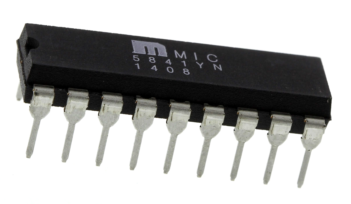 Microchip MIC5841YN 8-stage Through Hole Latched Driver MIC, 18-Pin PDIP