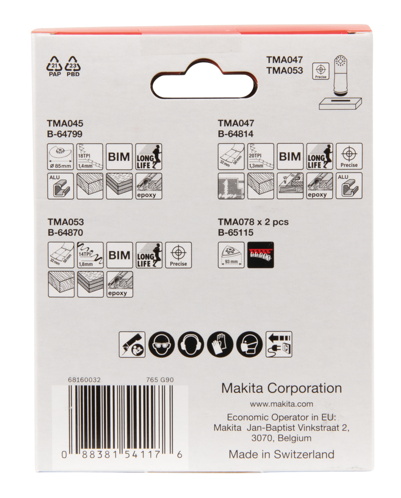 Makita 5-Piece Oscillating Blade Set for use with Multi-Cutter