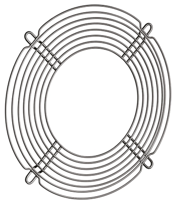 ebm-papst LZ32-7 Series Steel Finger Guard for 80mm Fans, 71.5mm Hole Spacing, 71.5 x 79.8mm