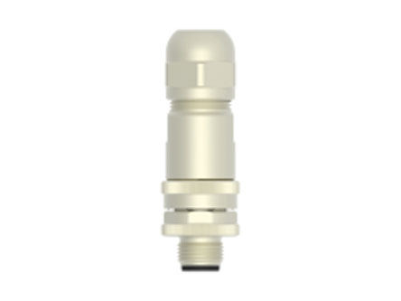 TE Connectivity Circular Connector, 4 Contacts, Cable, M12 Connector, Plug, Male, IP67, T411 Series