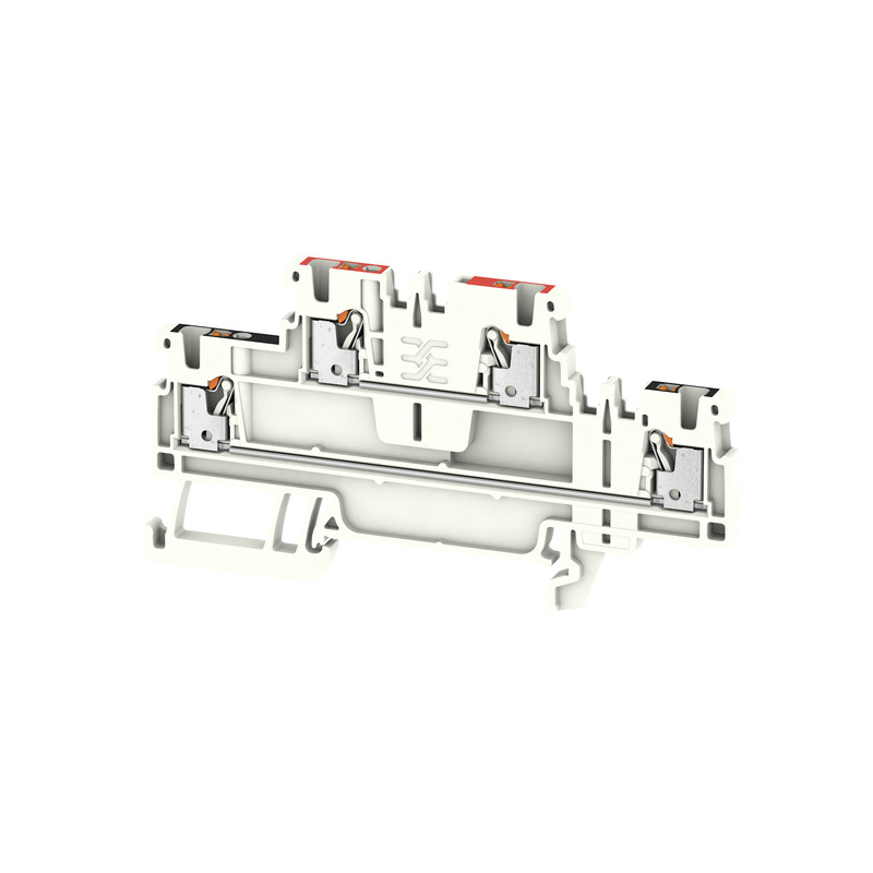 Weidmüller 2652200000 A2T Series White, 1.5mm², 1-Level, Push In Termination, ATEX, IECEx
