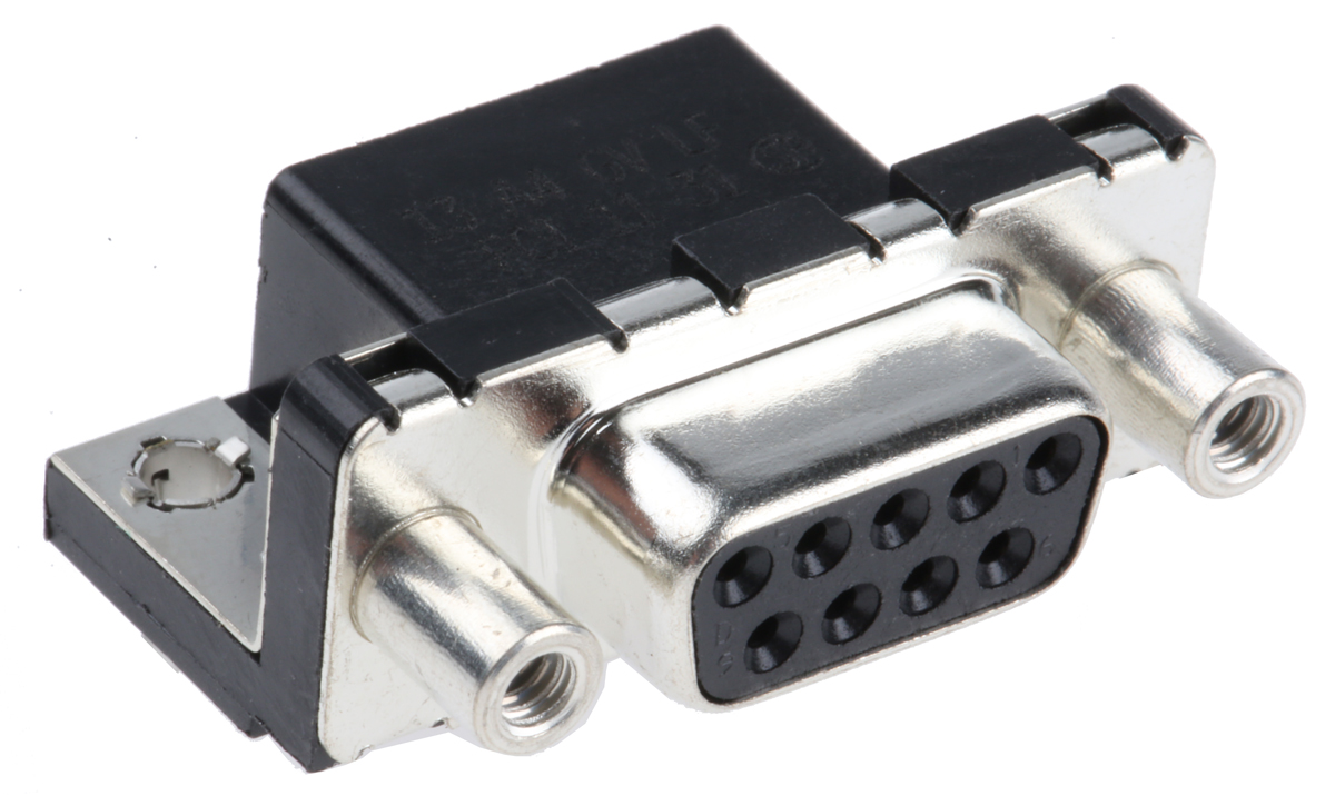 Amphenol Communications Solutions Delta D 9 Way Right Angle Through Hole D-sub Connector Socket, 2.74mm Pitch