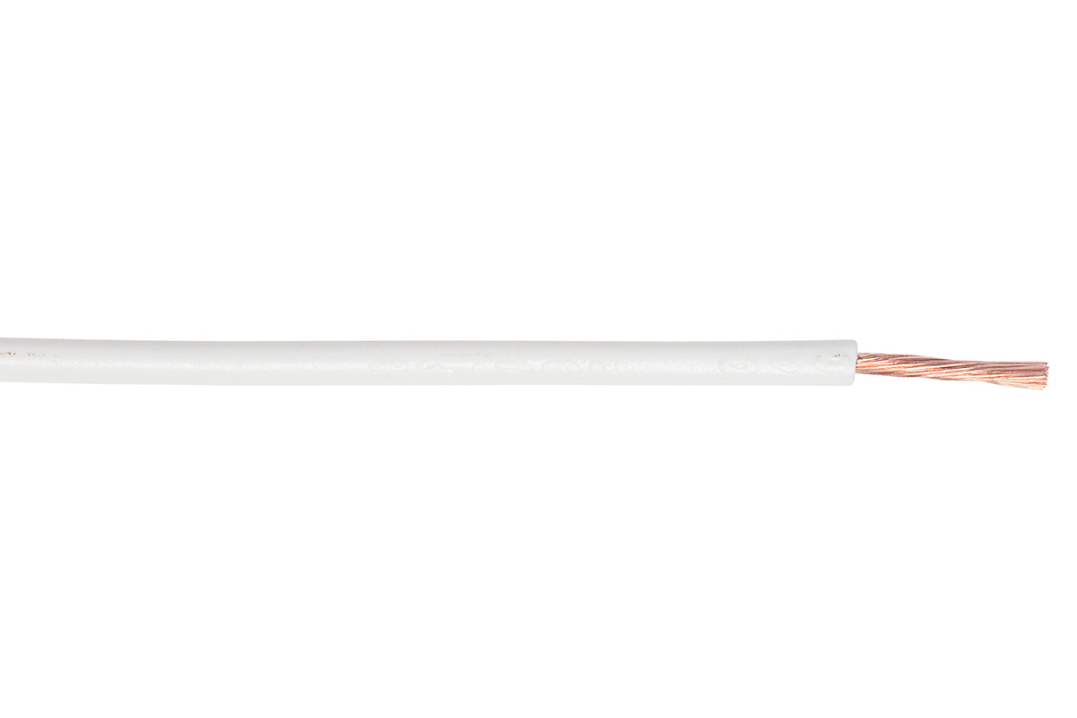 RS PRO White 2.5mm² Hook Up Wire, 14 AWG, 100m, PVC Insulation