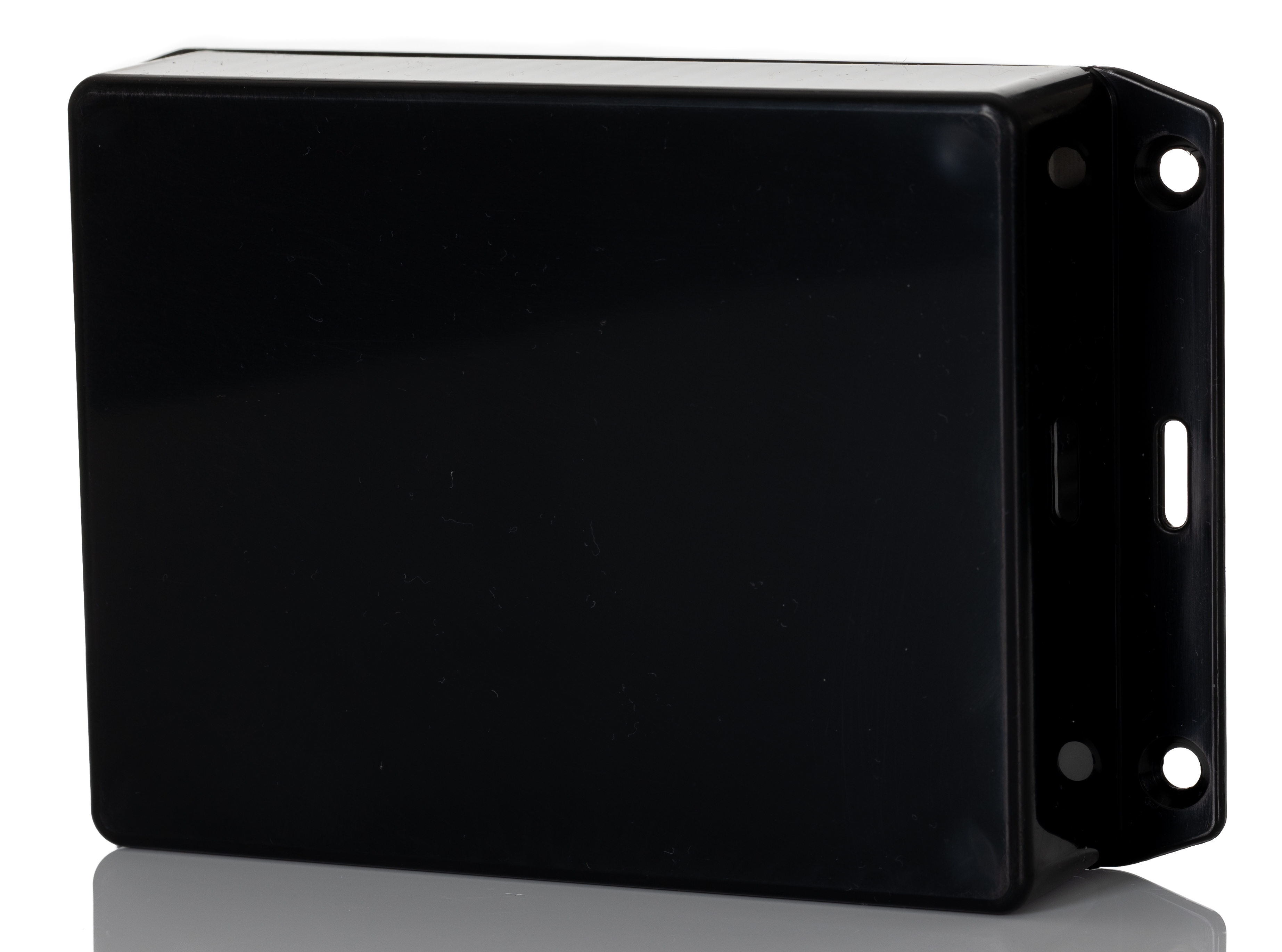 Hammond 1591 Series Black ABS Enclosure, IP54, Flanged, Black Lid, 121 x 94 x 30mm