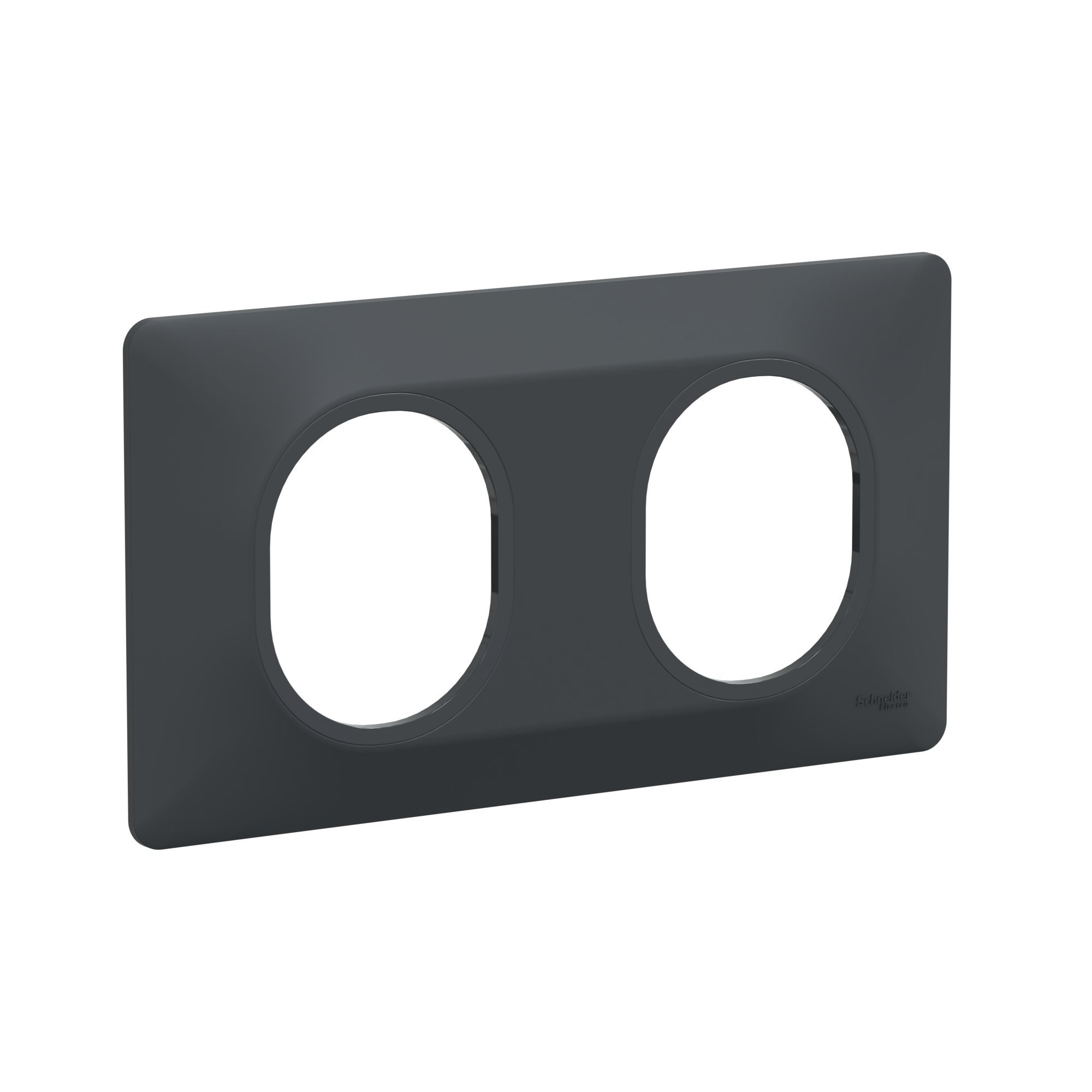 Schneider Electric Anthracite, 2 Gang, Ovalis C Series
