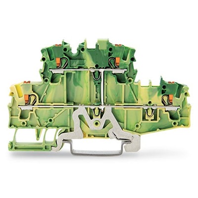WAGO 2202-2707 TOPJOB S Series Green, Yellow, 2.5mm², 2-Level, Push In Termination, ATEX, CSA, IECEx