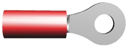 TE Connectivity, PIDG Insulated Ring Terminal, M3.5 Stud Size, 0.26mm² to 1.65mm² Wire Size, Red