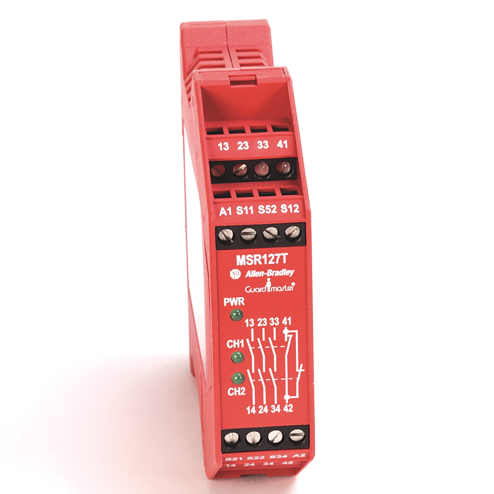 Allen Bradley Guardmaster MSR, Minotaur 440R / MSR127RP 1 Auxiliary Contacts Safety Relay 230V ac, Single Channel 3