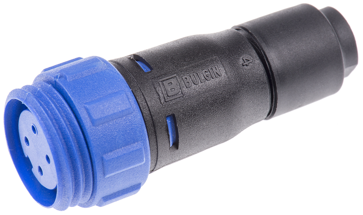 Bulgin Circular Connector, 4 Contacts, Cable, Miniature Connector, Socket, Female, IP68, Buccaneer 400 Series
