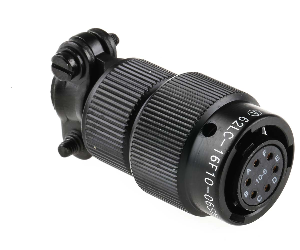 Amphenol Limited, 62LC, Copper 6 Way Cable Mount MIL Spec Circular Connector, Socket Contacts,Shell Size 10, Bayonet