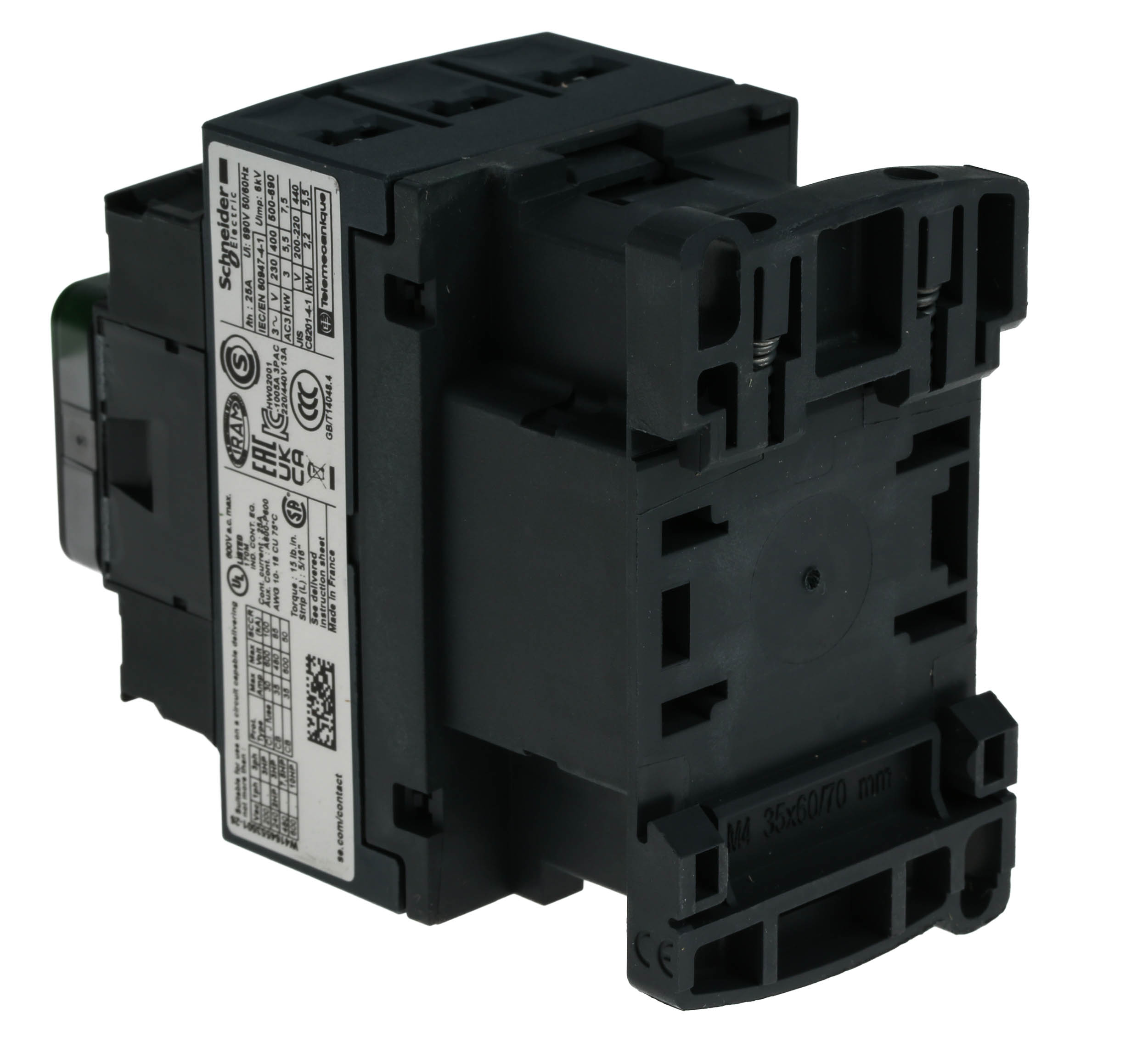 Tesys D LC1D 3 Pole Contactor, 12 A, 5.5 kW, 110 V ac Coil