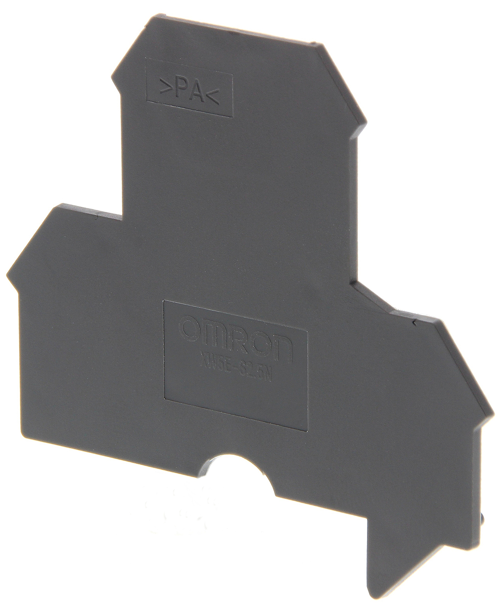 XW5E End Cover for use with XW5T-S2.5-1.1-2 Feed Through Terminal Block, XW5T-S2.5-1.1-2V Feed Through Terminal Block