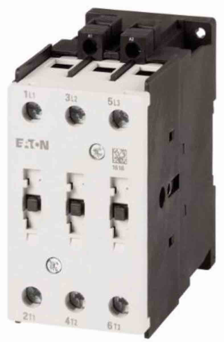 Eaton Contactor, 24 V ac Coil, 3-Pole, 80 A, 37 kW, 3NO
