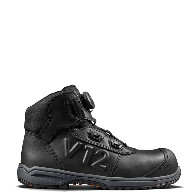 V12 Footwear Valiant IGS Black Fibreglass Toe Capped Men's Safety Boots, UK 13, EU 48