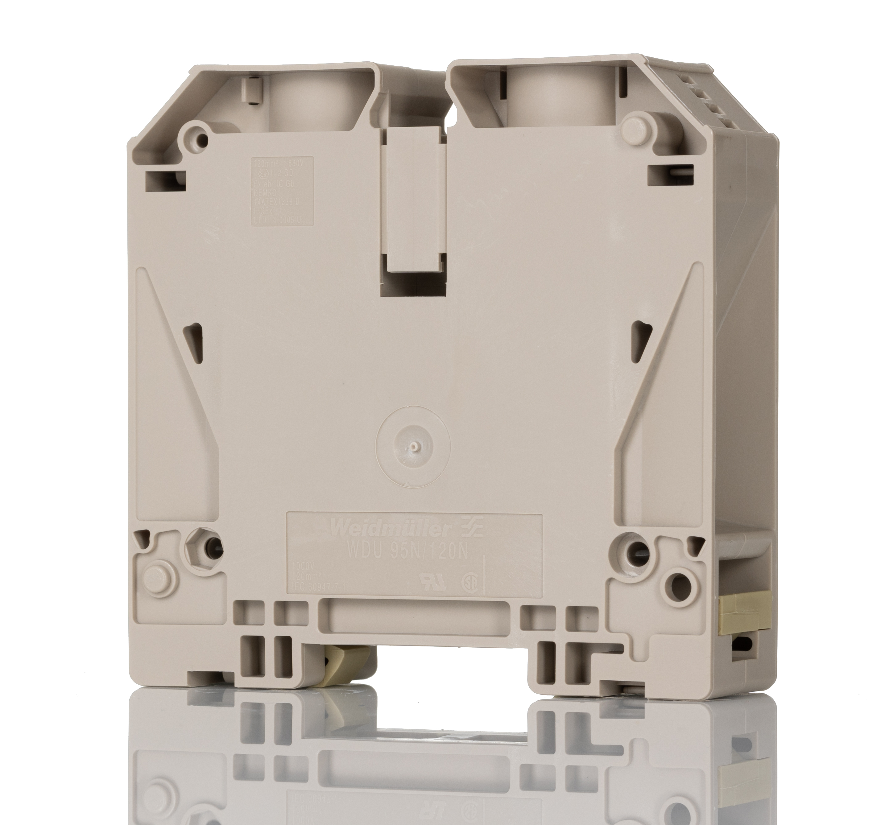 Weidmuller 1820550000 WDU Series Dark Beige, 21.15mm², Single-Level, Screw Termination, ATEX, IECEx