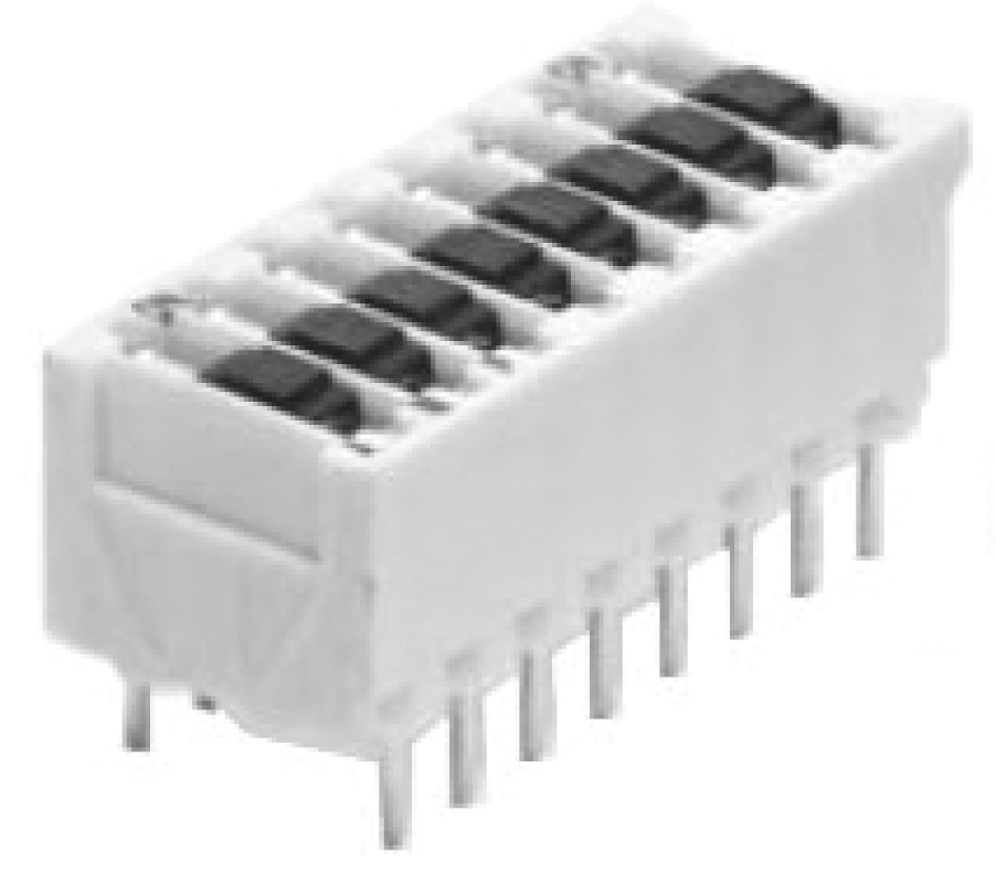 TE Connectivity 4 Way Through Hole DIP Switch SPST