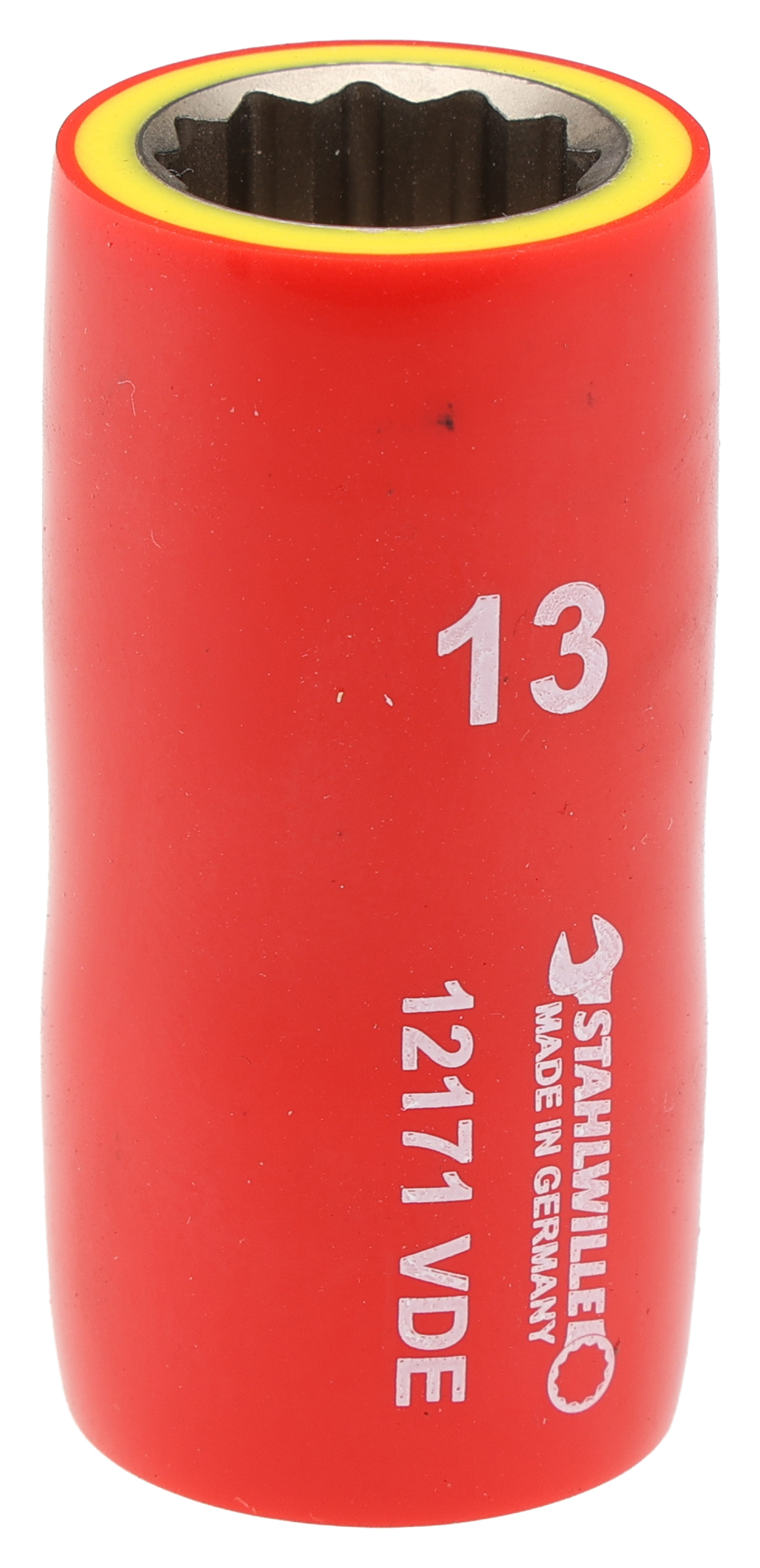 STAHLWILLE 3/8 in Drive 13mm Insulated Standard Socket, 12 point, VDE/1000V, 48 mm Overall Length