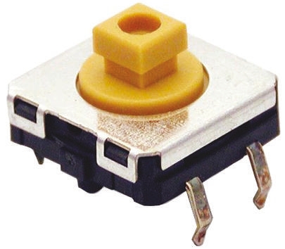 Omron IP67 White Plunger Tactile Switch, SPST 50 mA @ 24 V dc 3mm
