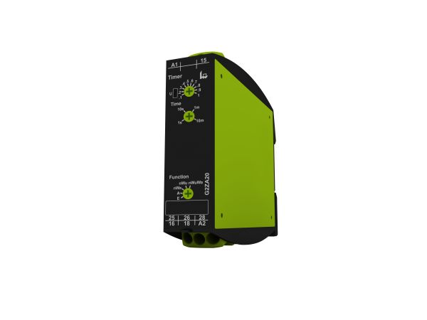 Gamma Series DIN Rail Mount Timer Relay, 24 → 240V ac, 2-Contact, 10min, 5-Function, DPDT