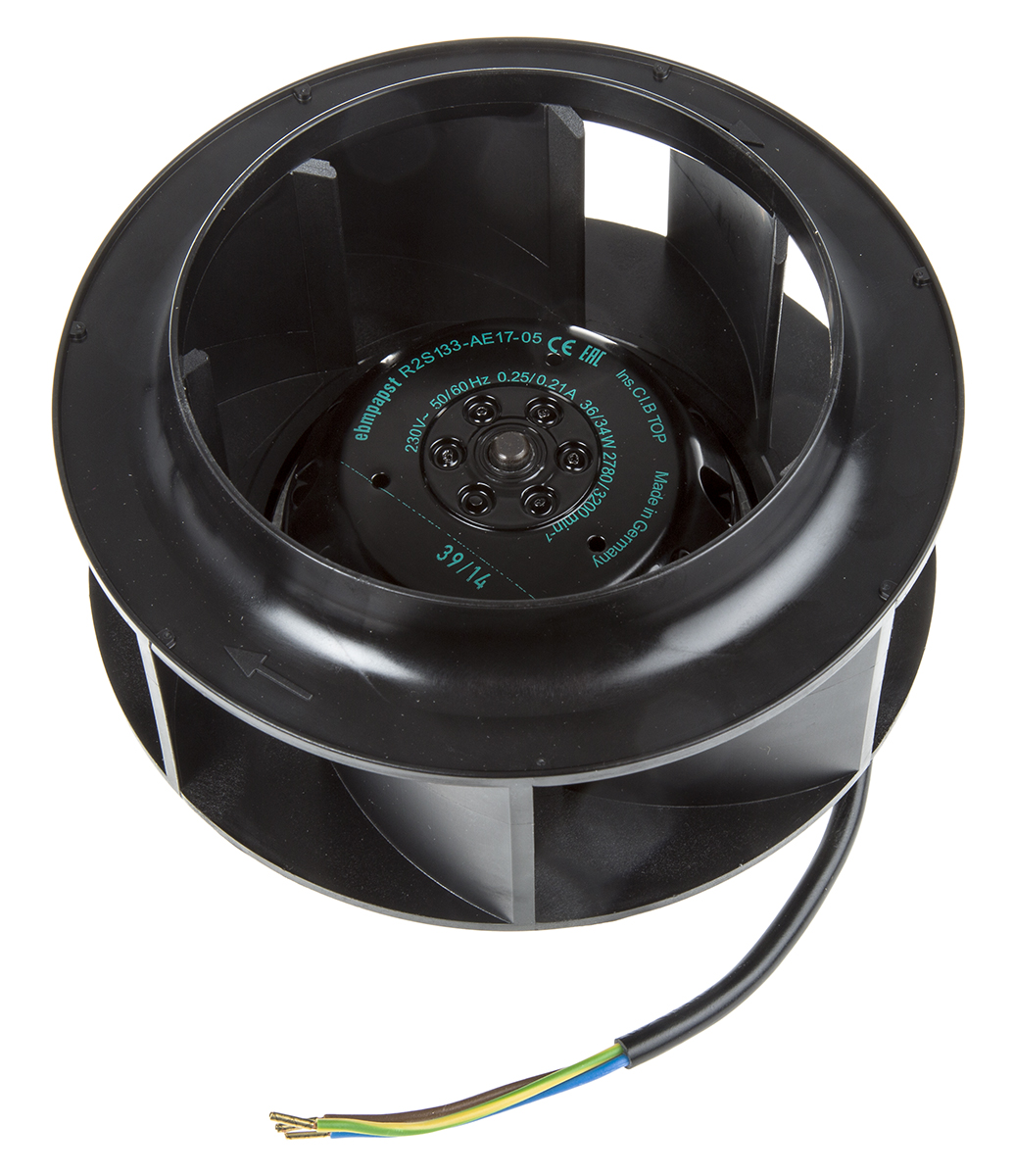 ebm-papst R2S133 Series Centrifugal Fan, 230 V ac, 280m³/h, AC Operation