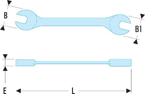 Facom 22 Series Open Ended Spanner, 6mm, Metric, Double Ended, 80 mm Overall
