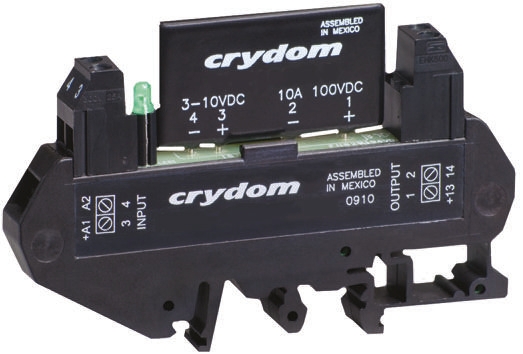 Sensata Crydom DRA1 CMX Series Solid State Interface Relay, 10 V dc Control, 3 A Load, DIN Rail Mount