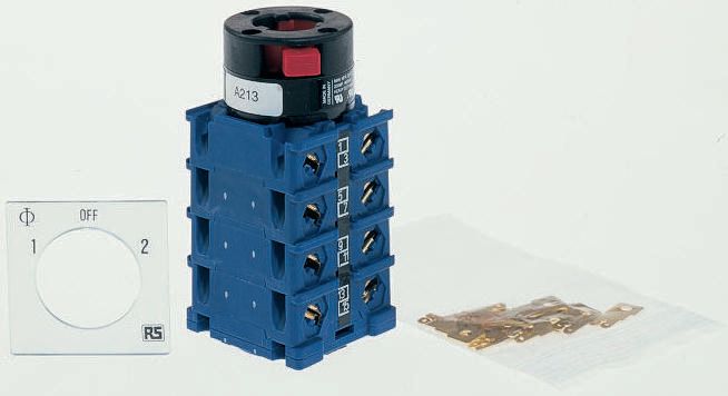 Kraus & Naimer, 4P 3 Position 60° Double Throw Cam Switch, 20A