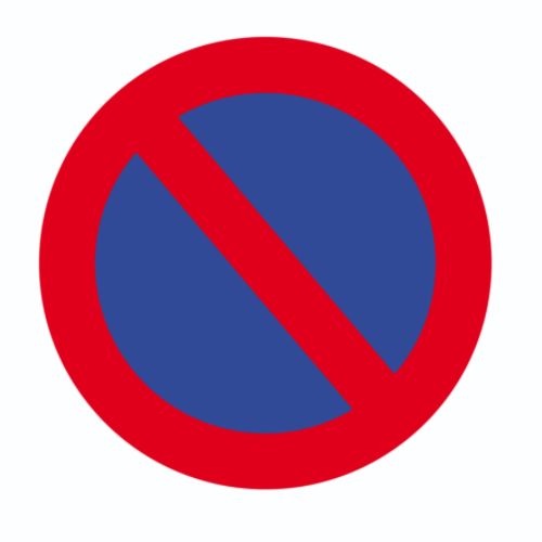 PVC No Parking Prohibition Floor Sticker, Ø 500mm