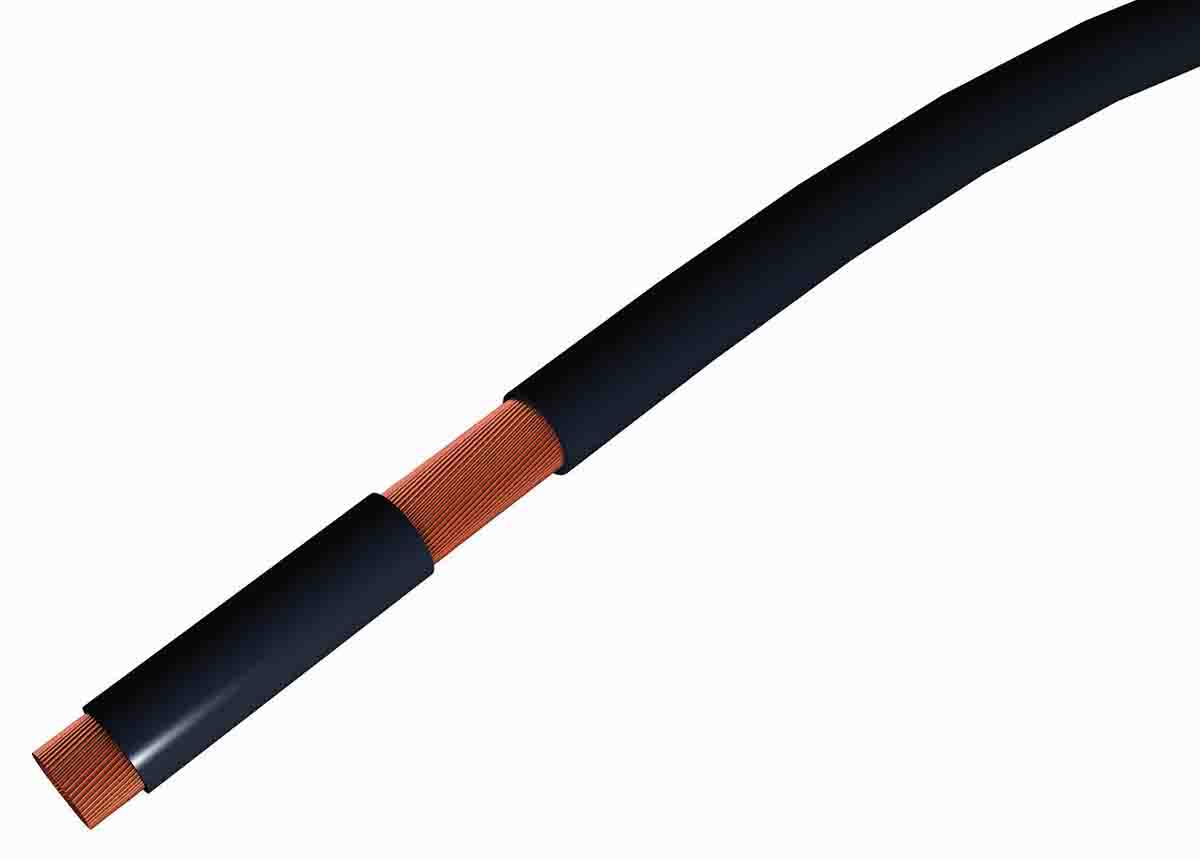 RS PRO Black 10mm² Hook Up Wire, 8 AWG, 100m, PVC Insulation